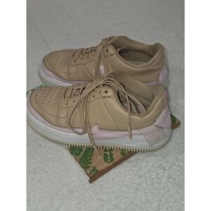 Nike Air Force 1 – Tan & Pink Colorway – Women's Sneakers Sz 8.5